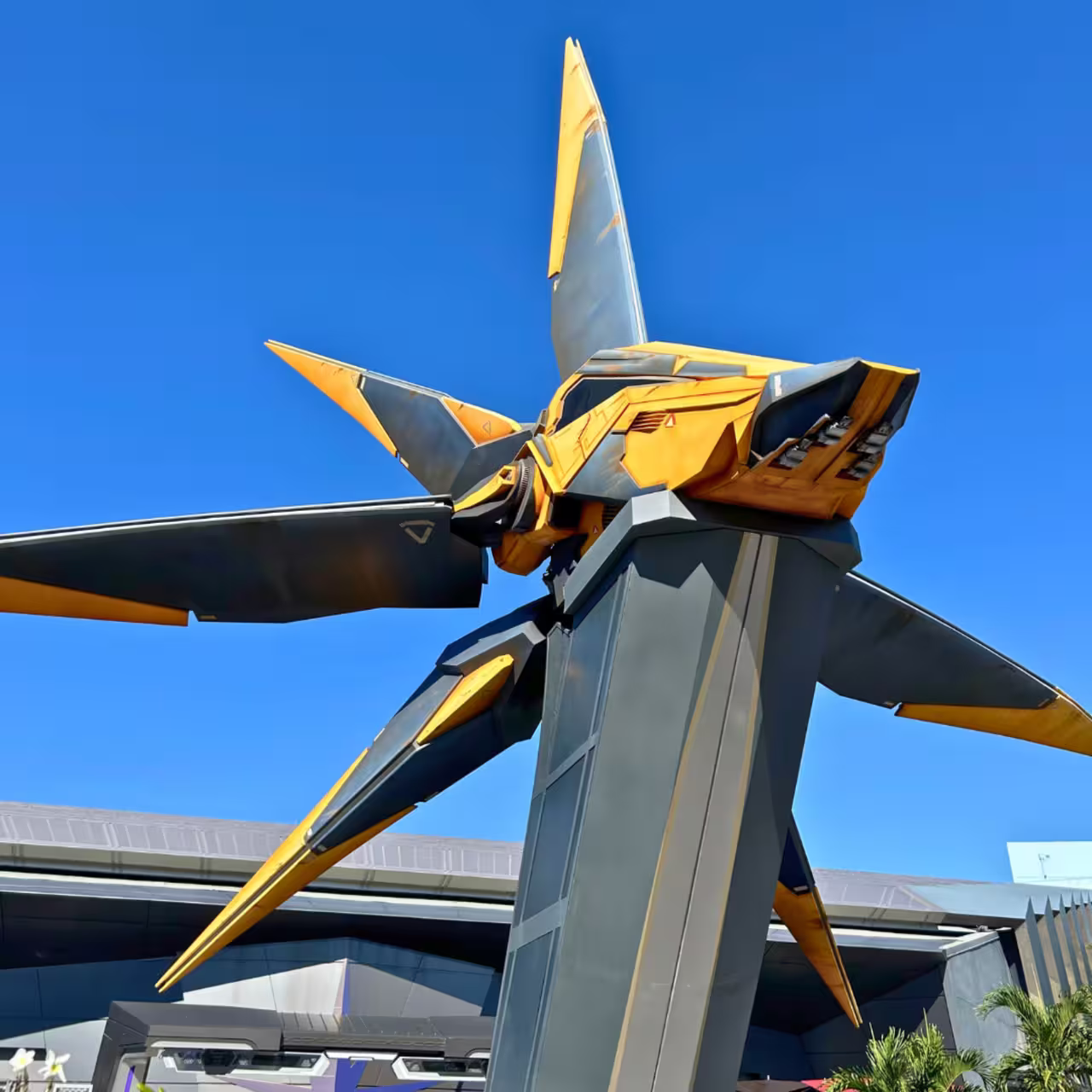 Disney park guests on a ride