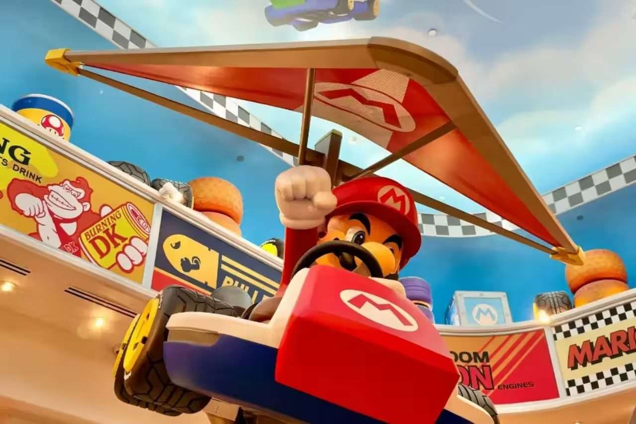 Universal Orlando park entrance with family visitors